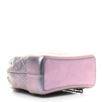 Chanel Iridescent Lambskin Calfskin Small Quilted Gabrielle Backpack Light Purple 4 of 10