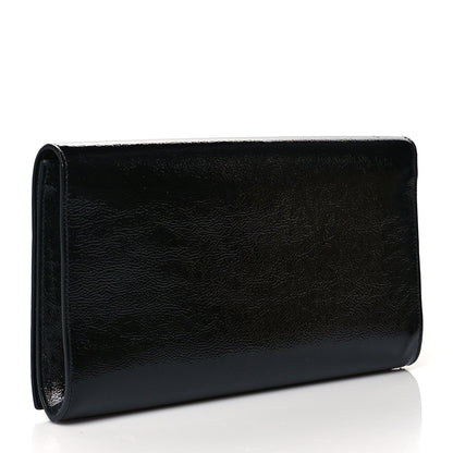 Saint Laurent Textured Patent Monogram Large Belle De Jour Clutch Black 3 of 7
