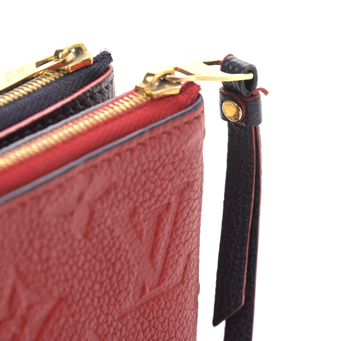Empreinte Double Zip Pochette Marine Rouge