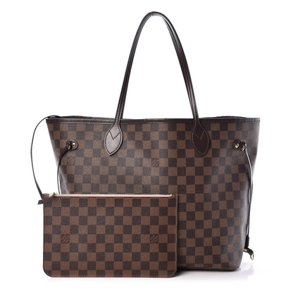 Louis Vuitton Damier Ebene Neo Neverfull MM Rose Ballerine 1 of 9