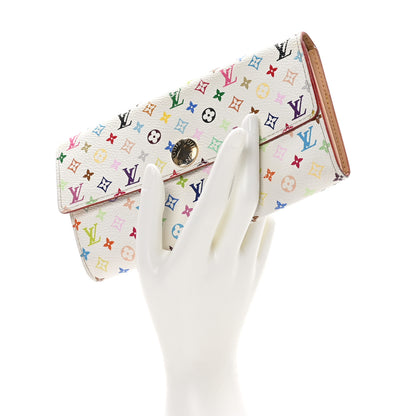 Louis Vuitton Monogram Multicolor Sarah Wallet White 2 of 10