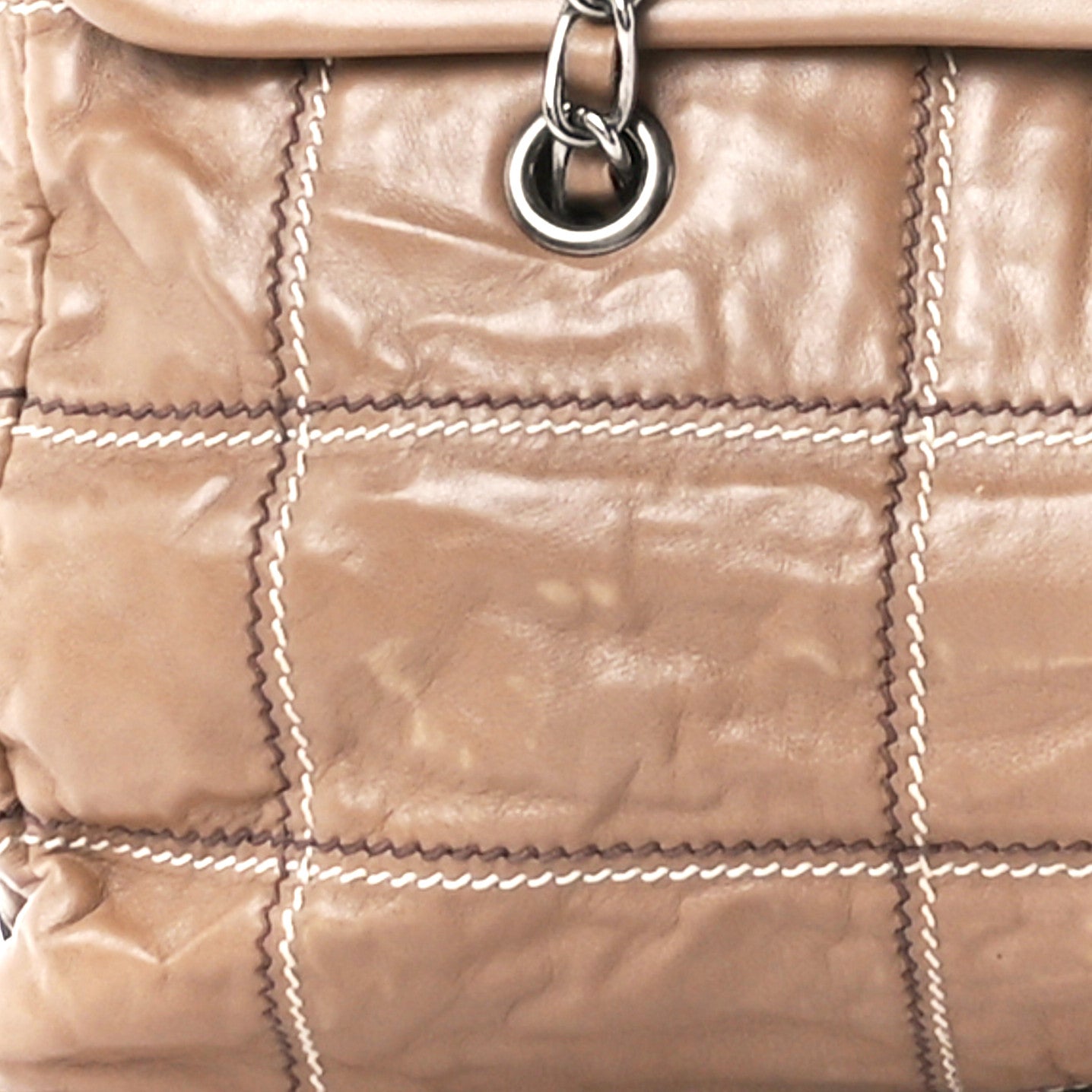 Prada Nappa Antique Stitched Flap Cammeo 12 of 14