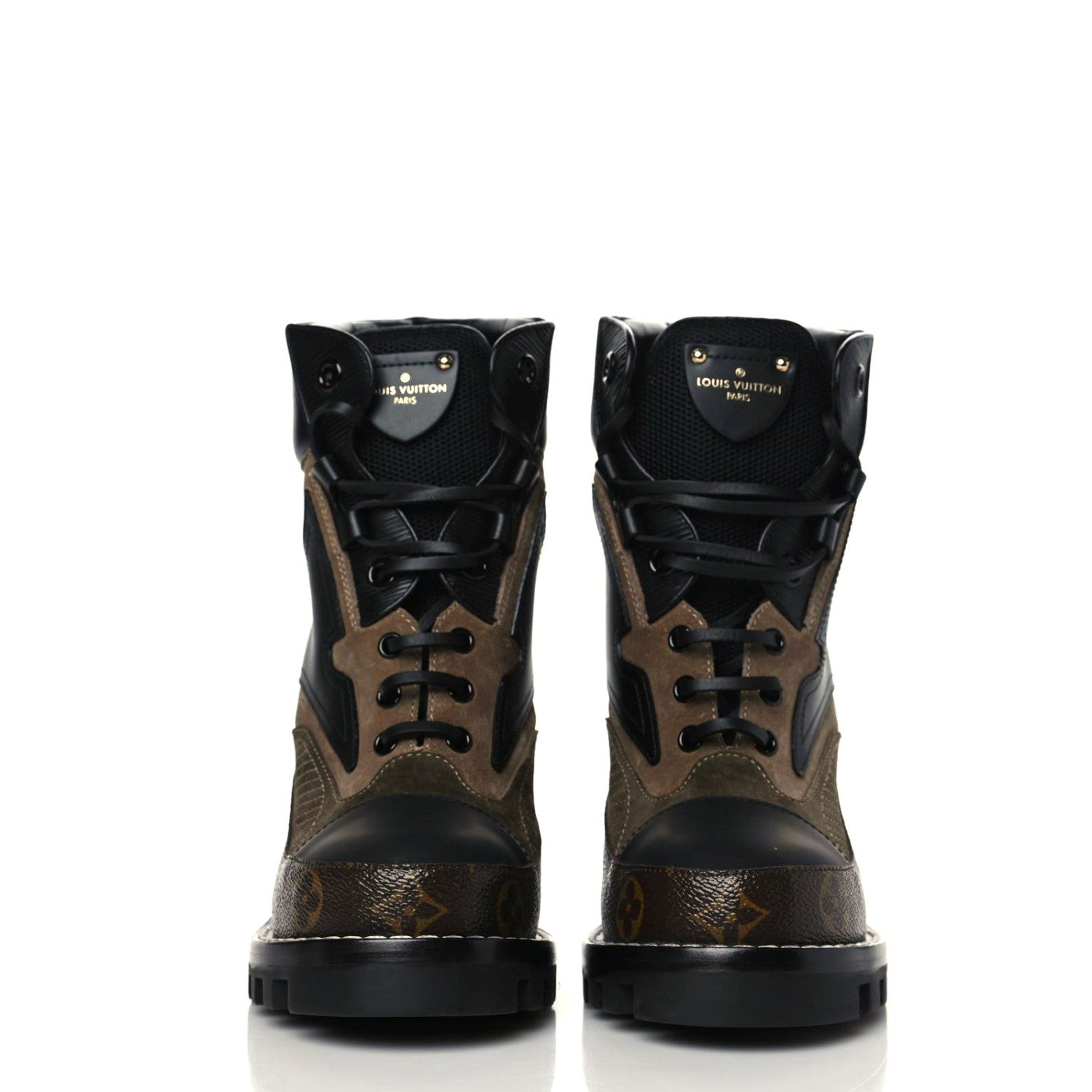 Louis Vuitton Suede Calfskin Monogram Star Trail Ankle Boots 40 Khaki 2 of 8