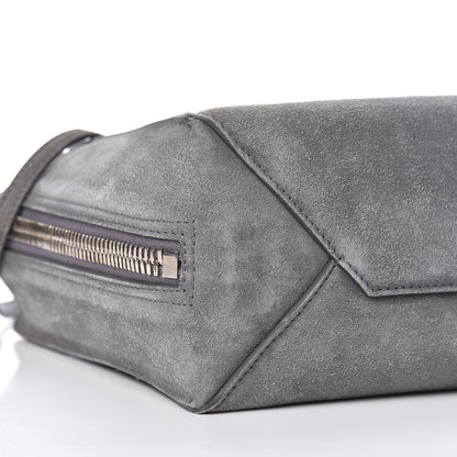 Balenciaga Baby Daim Suede Plate Hardware Papier A6 Zip Around Tote Grey 10 of 12