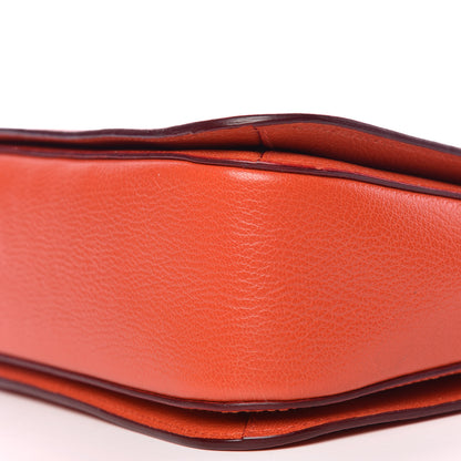 Miu Miu Goatskin Madras Bi-Color Shoulder Bag Mandarino Rubino 10 of 13