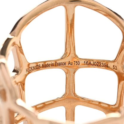 Hermes 18K Rose Gold GM Niloticus Ombre Ring 53 6.25 4 of 4