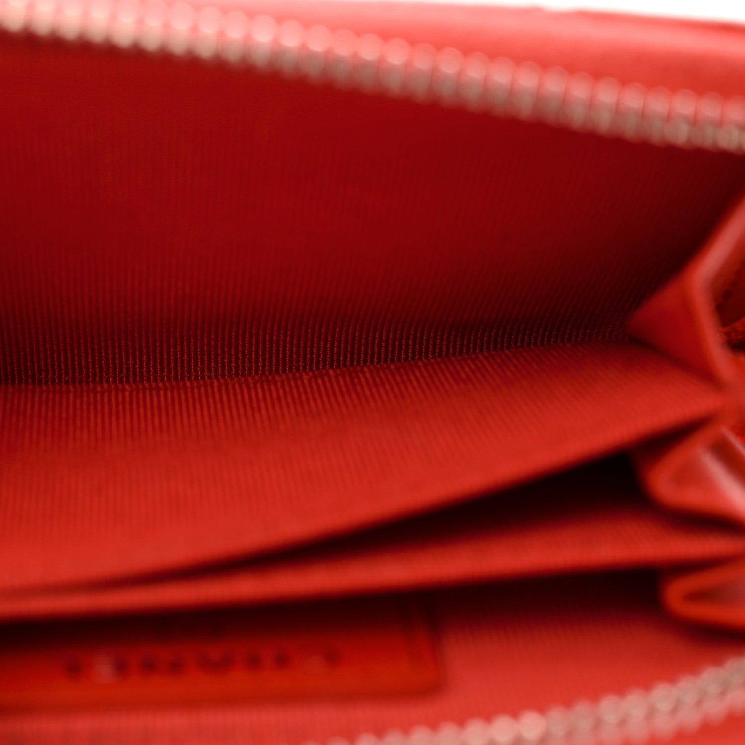 Chanel Caviar Quilted Zip Coin Purse Red 6 of 12