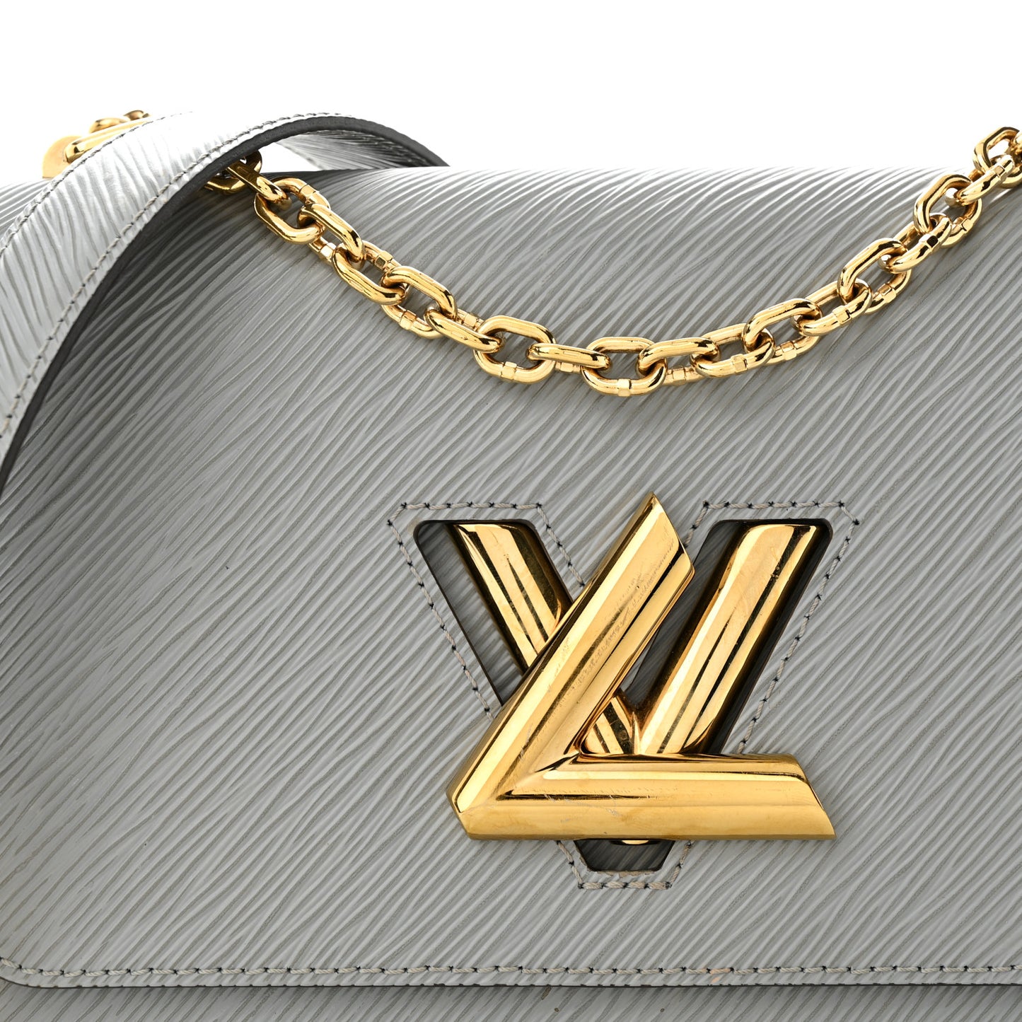 Epi Twist Shoulder Bag MM Gris Cloudy
