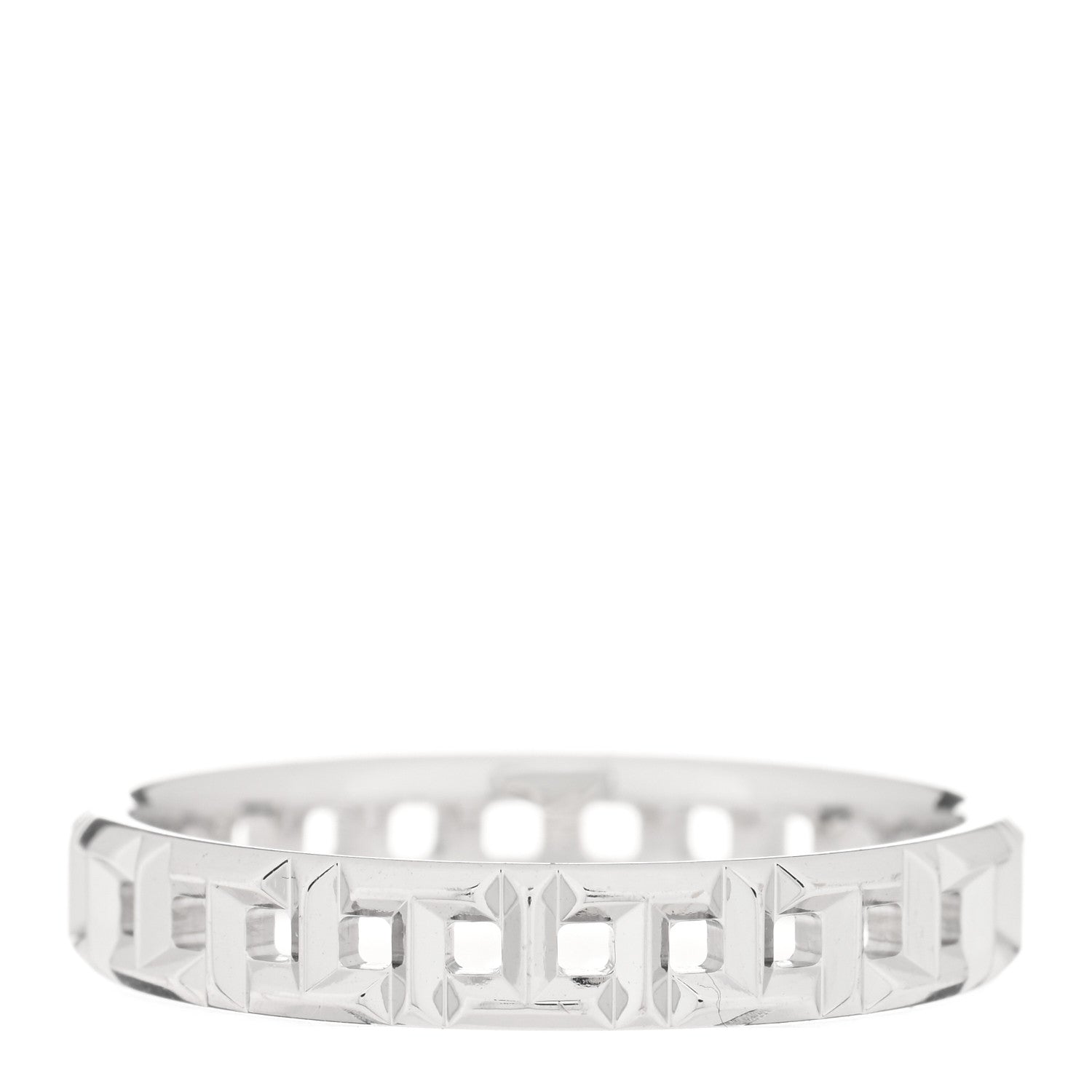 Tiffany 18K White Gold Narrow T True Band Ring 55 7.25 3 of 4