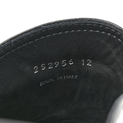 Prada City Calfskin Triangle Mens 20mm Flat Mules 12 Black 8 of 10