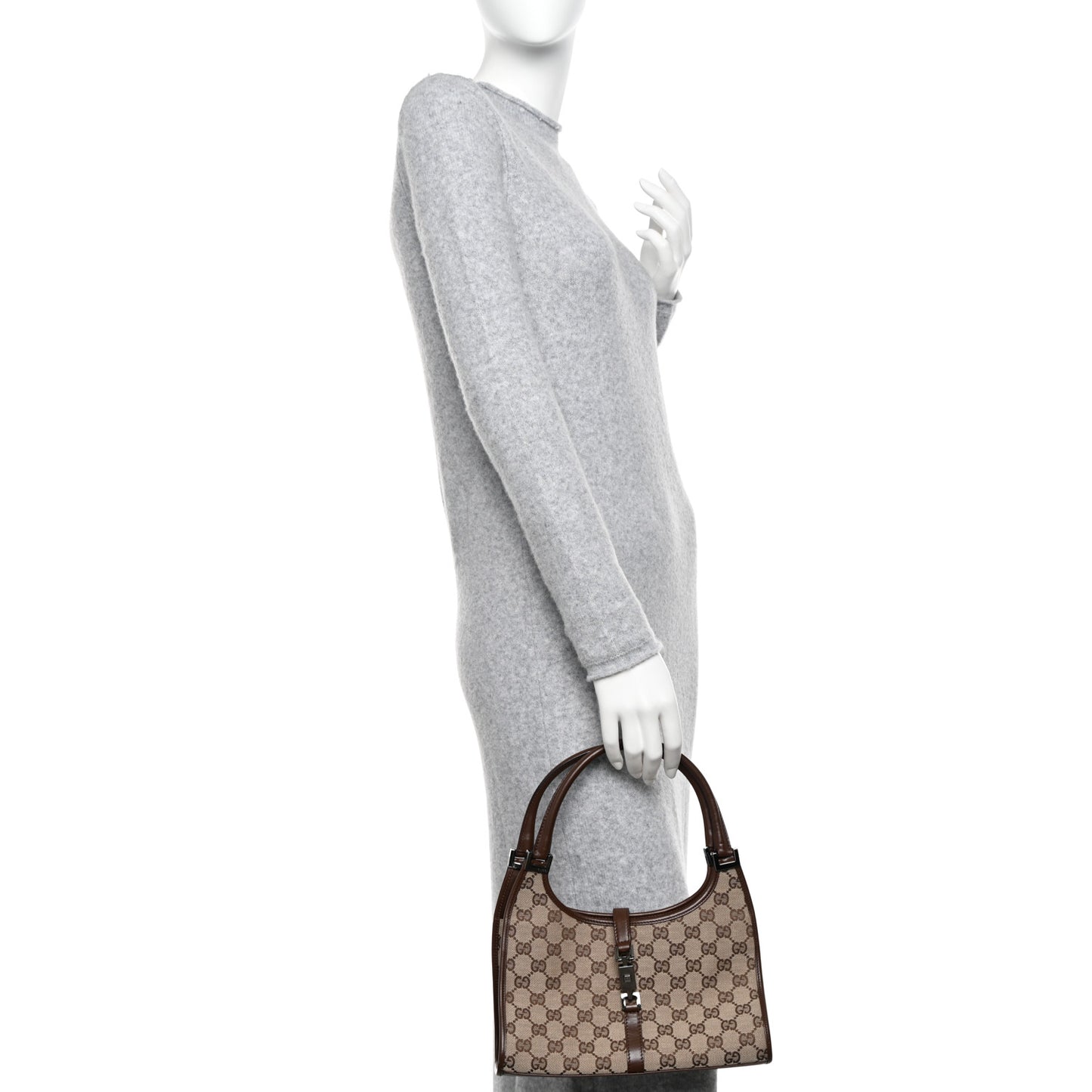 Monogram Small Bardot Bag Brown