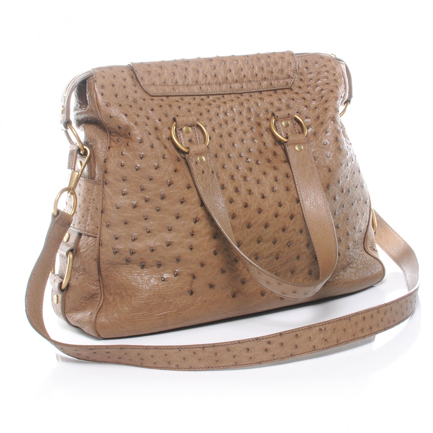 Saint Laurent Ostrich Muse Messenger 3 of 7