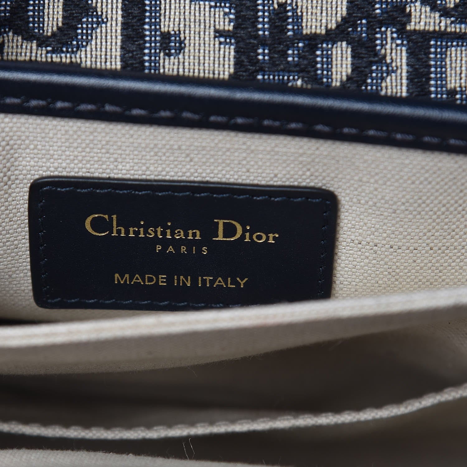 Christian Dior Oblique Square DiorAddict Flap Navy Blue 6 of 9
