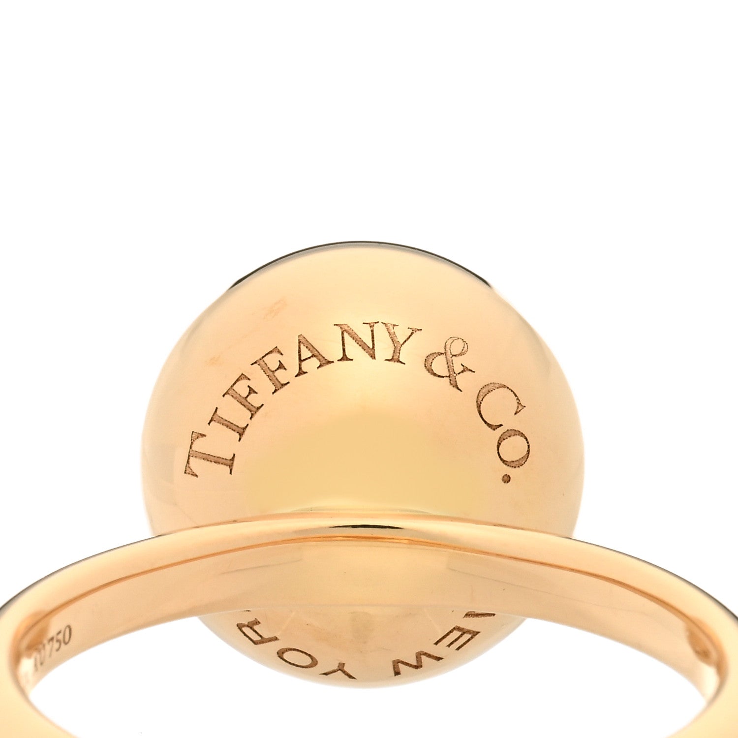 Tiffany 18K Rose Gold 12mm HardWear Ball Ring 54 7 3 of 3