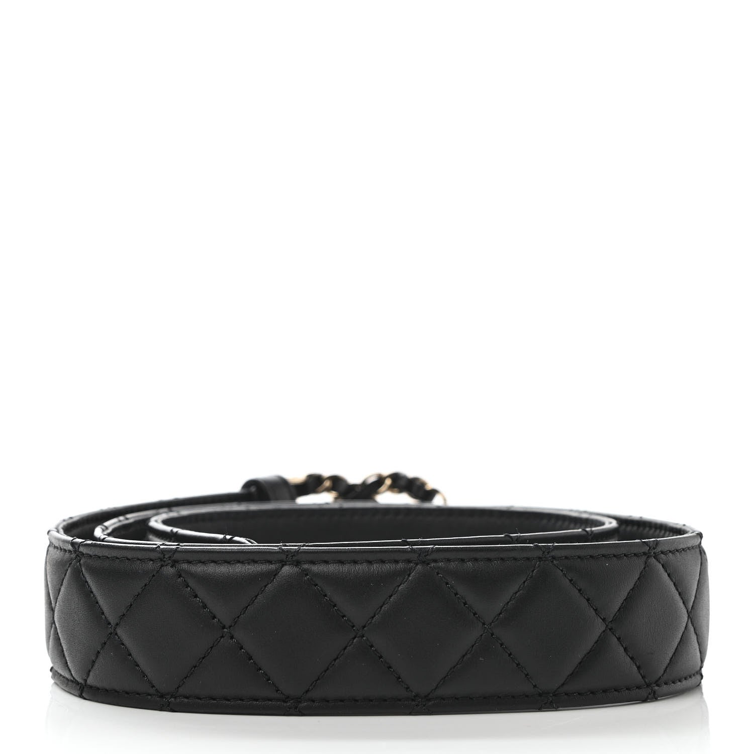 Chanel Lambskin Quilted CC Chain Belt 90 36 Black 2 of 6