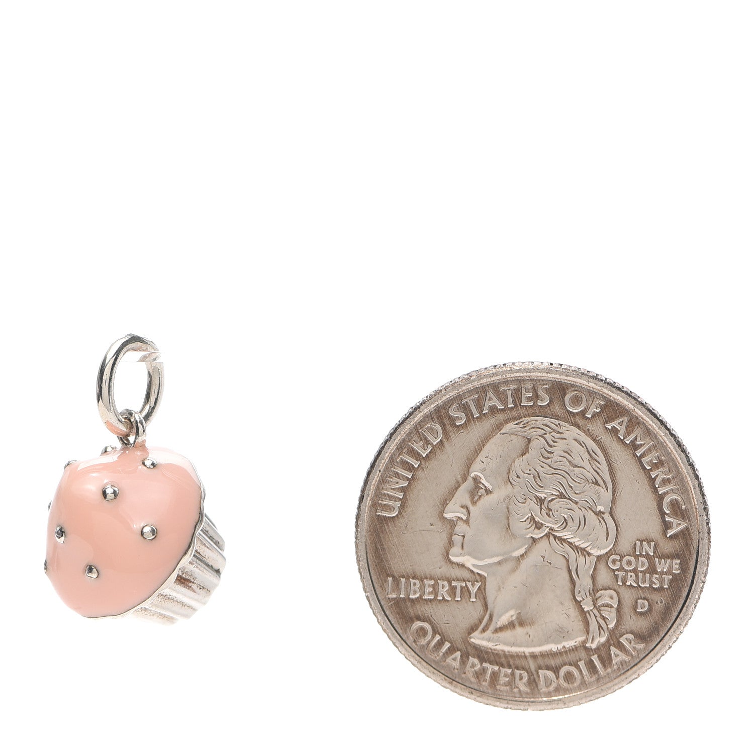 Tiffany Sterling Silver Enamel Cupcake Charm 2 of 3