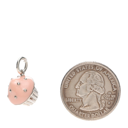 Tiffany Sterling Silver Enamel Cupcake Charm 2 of 3
