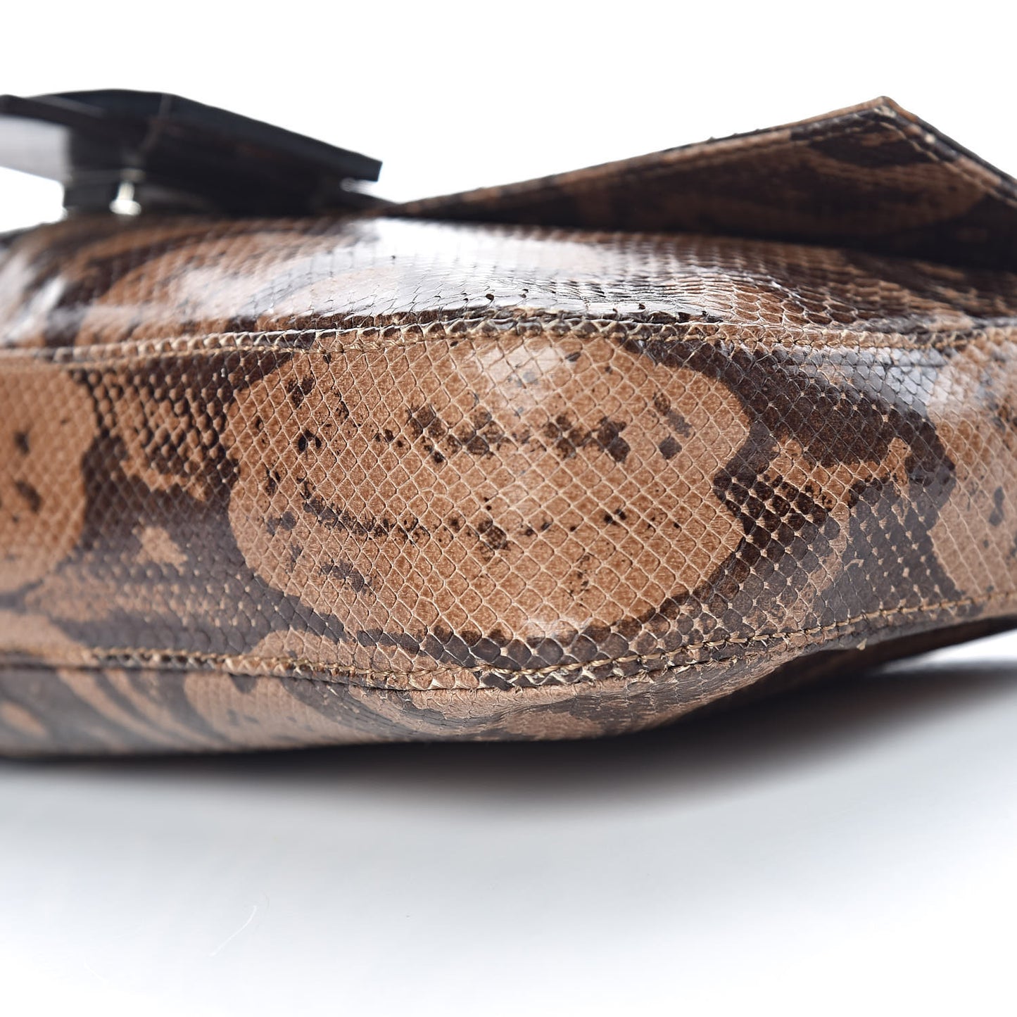 Snakeskin Baguette Brown