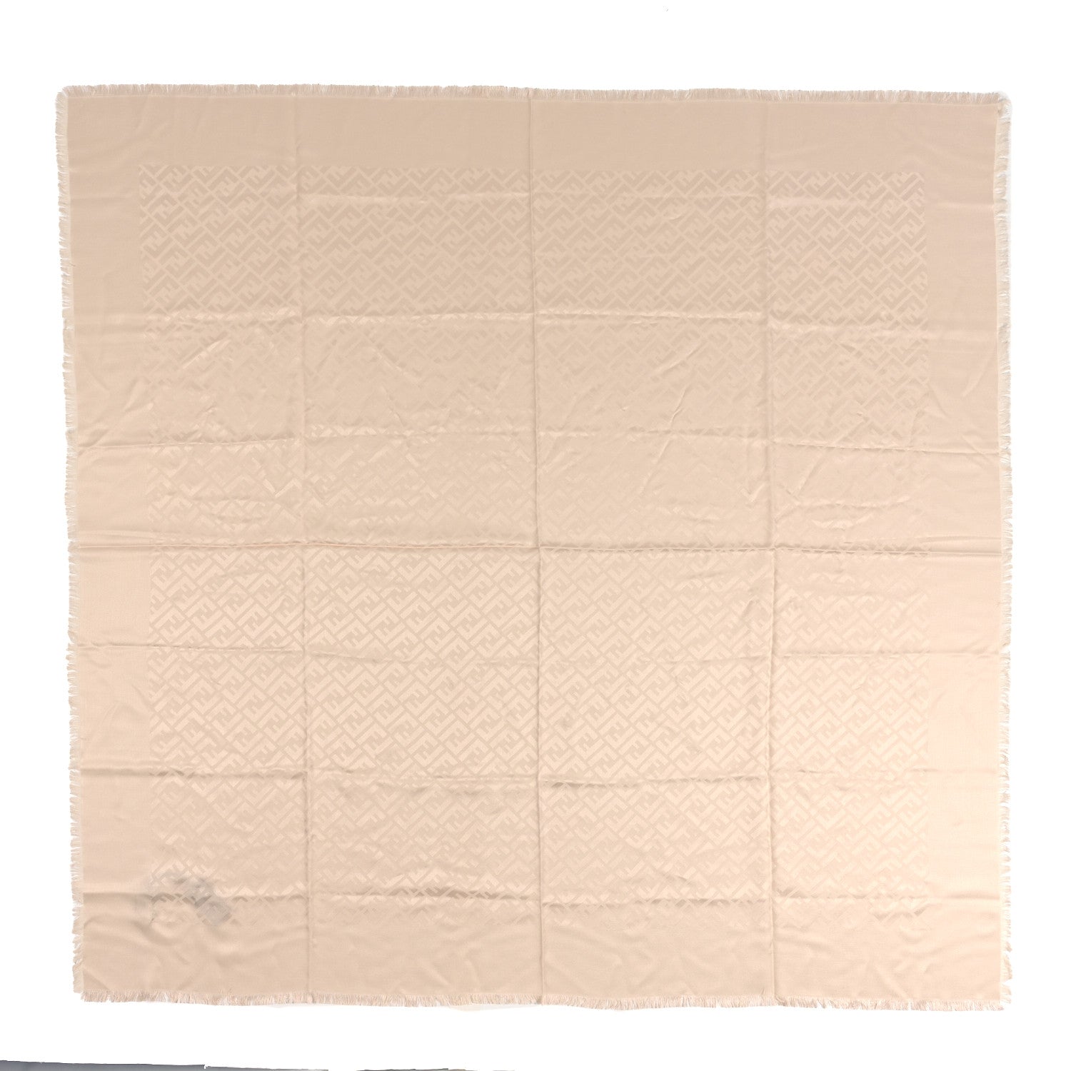 Fendi Silk Wool FF Shawl Blush 1 of 3