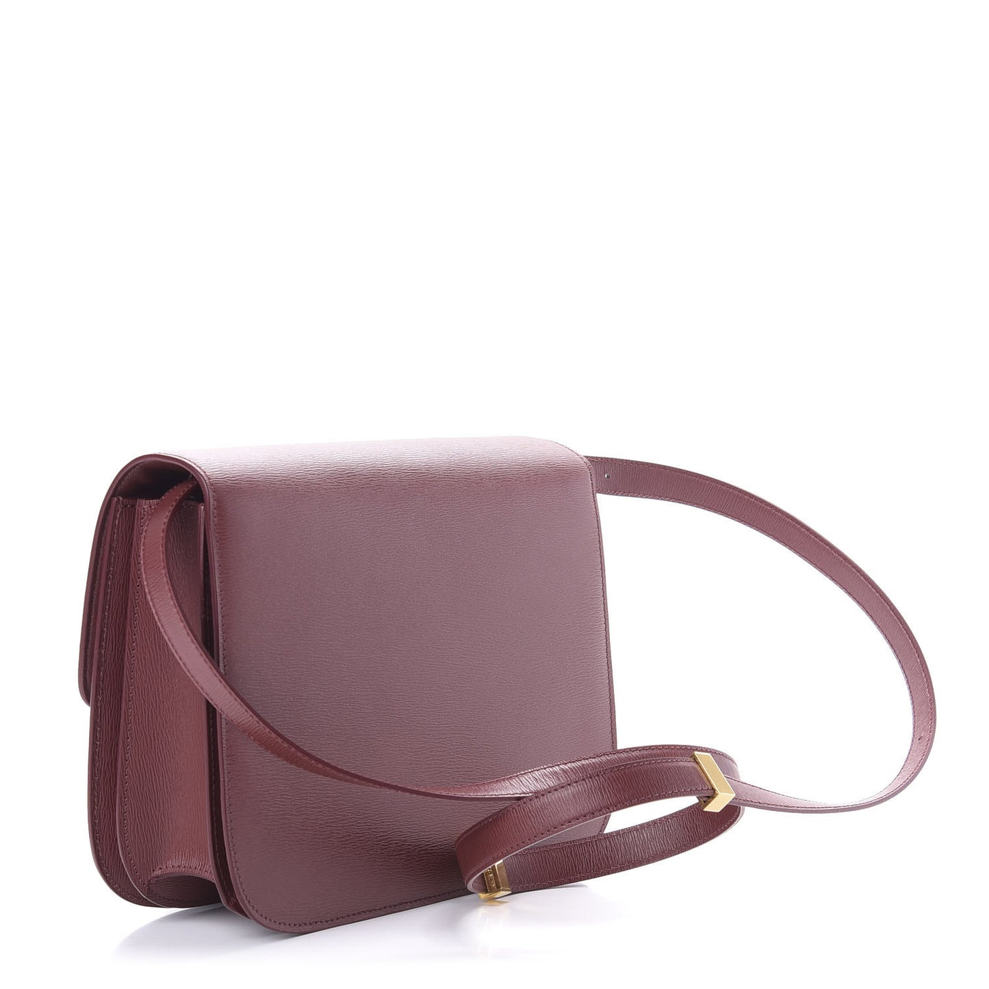 Liege Calfskin Medium Classic Box Flap Bag Burgundy