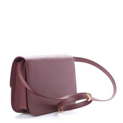 Celine Liege Calfskin Medium Classic Box Flap Bag Burgundy 3 of 10