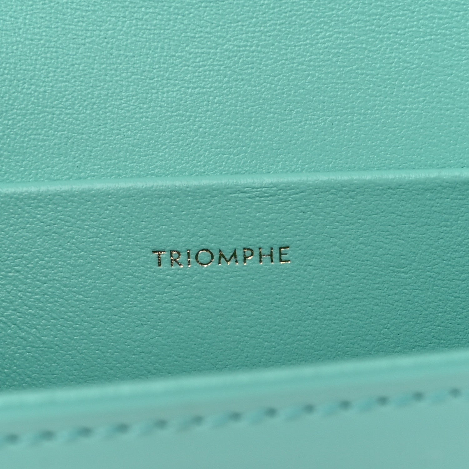 Celine Shiny Calfskin Triomphe Shoulder Bag Turquoise 7 of 11