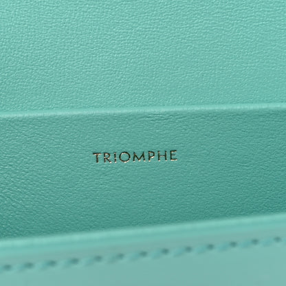 Celine Shiny Calfskin Triomphe Shoulder Bag Turquoise 7 of 11