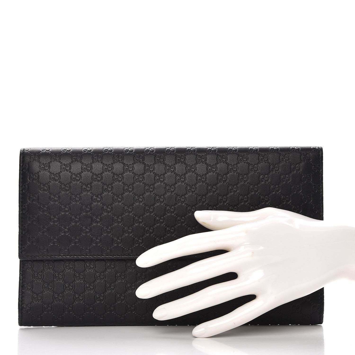 Gucci Microguccissima Travel Organizer Flap Wallet Black 2 of 8