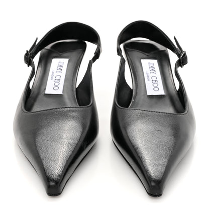 Jimmy Choo Nappa Amel 50 Slingback Pumps 36.5 Black 3 of 13