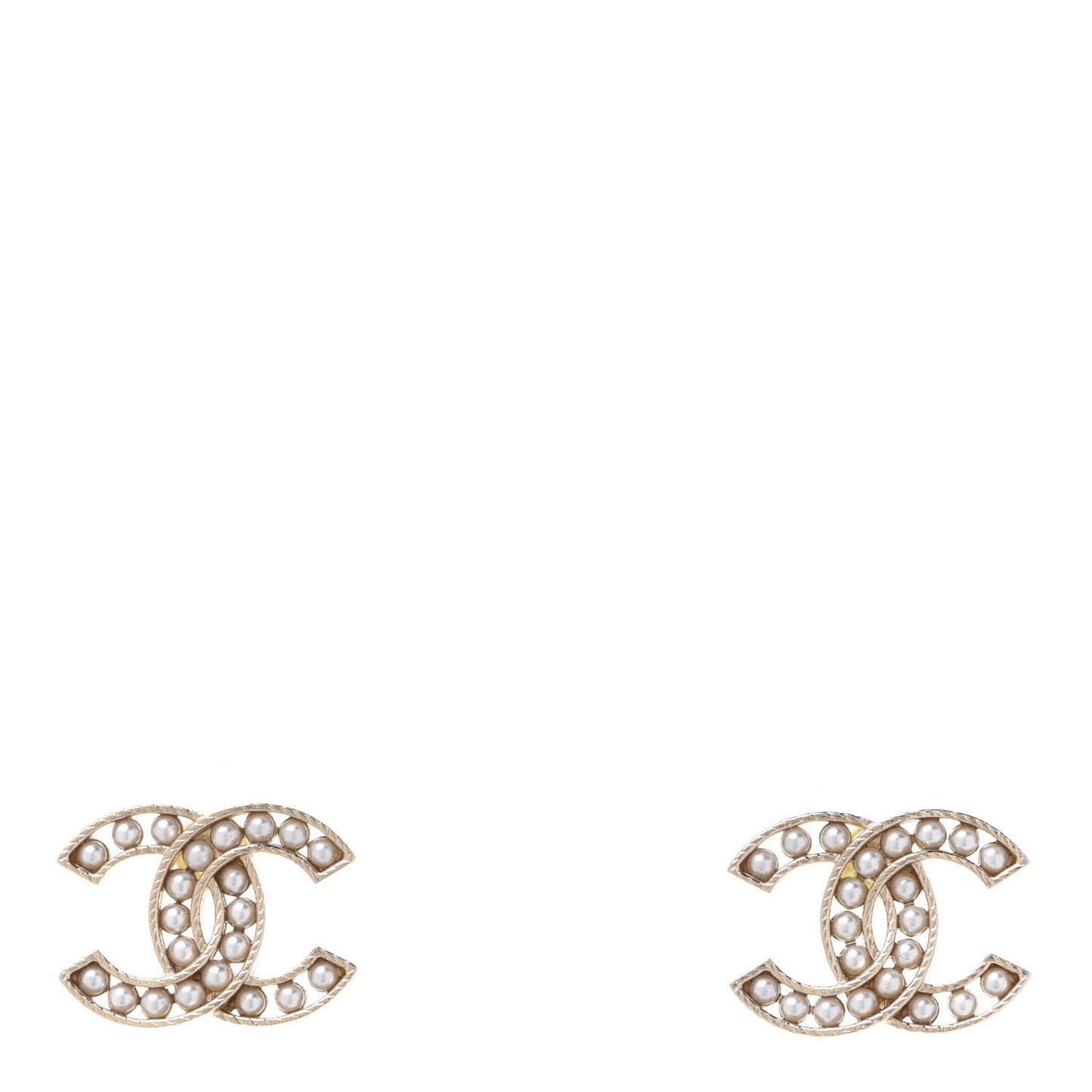Pearl CC Earrings Gold