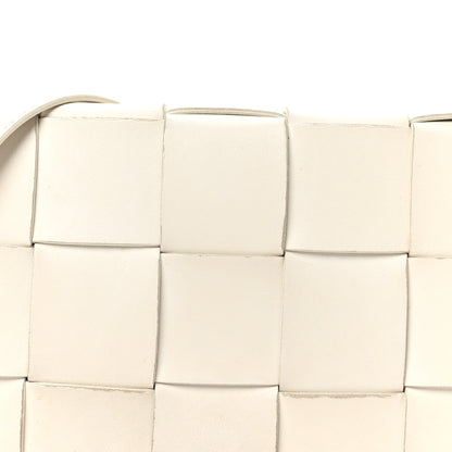 Bottega Veneta Lambskin Maxi Intrecciato Cassette Crossbody Bag White 7 of 9