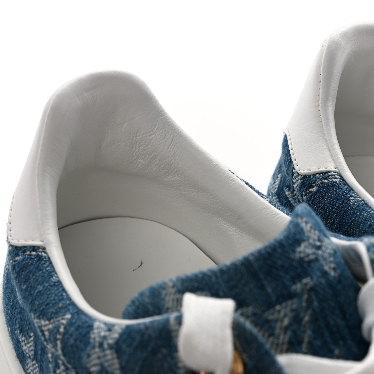 Louis Vuitton Denim Monogram Time Out Sneakers 37.5 Bleu Clair 11 of 12
