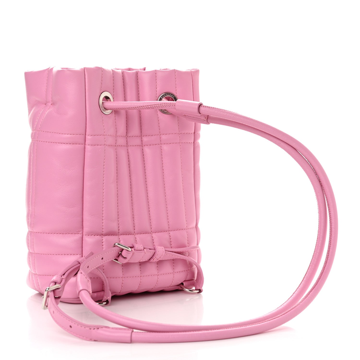 Burberry Lambskin Quilted Mini Lola Backpack Primrose Pink 3 of 10