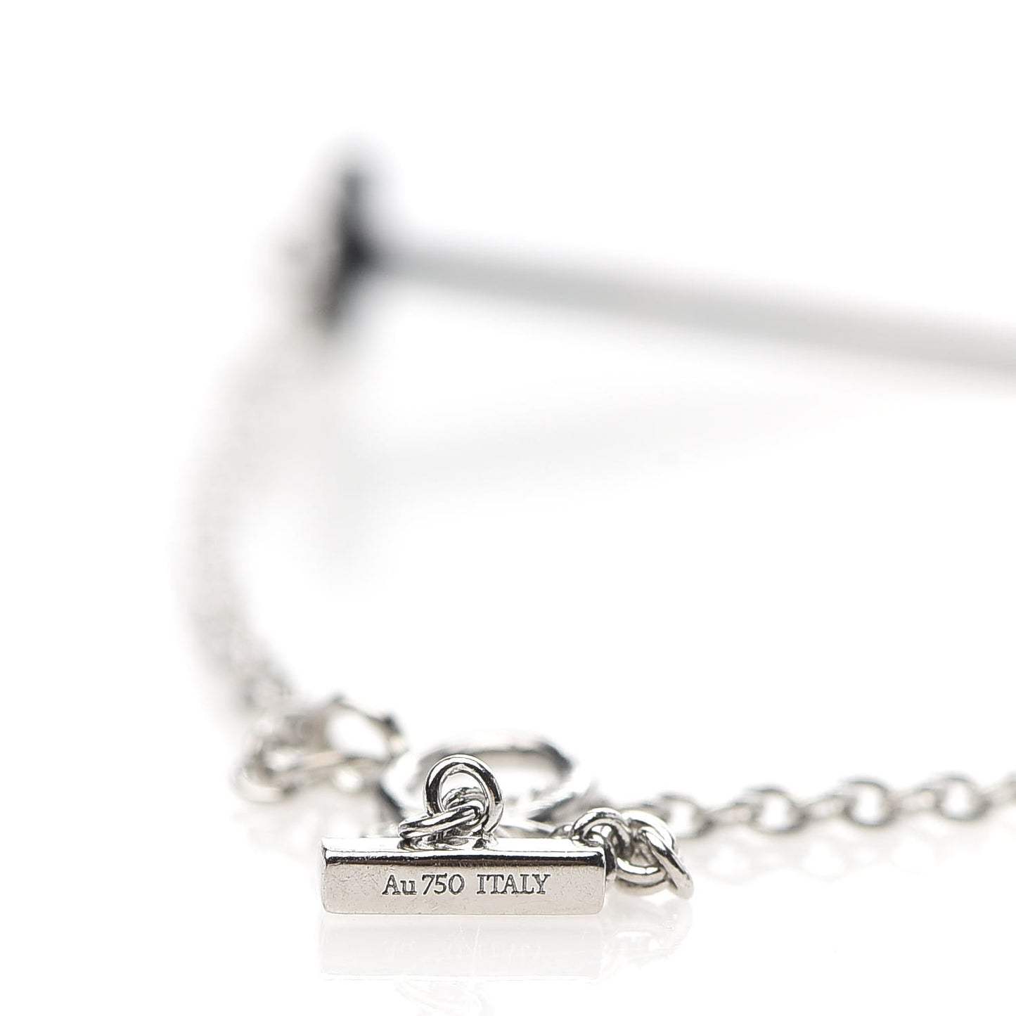 18K White Gold T Smile Bracelet