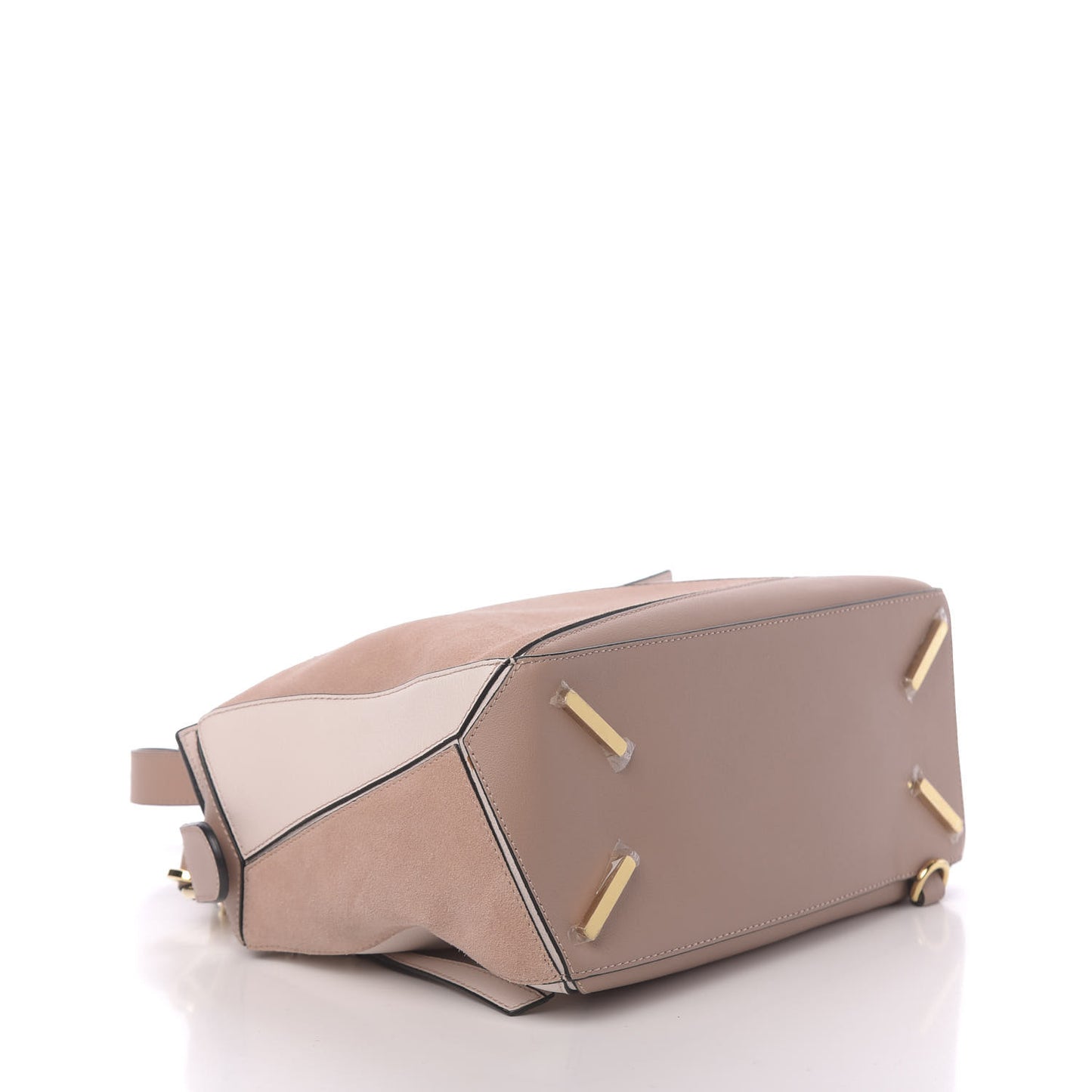 Calfskin Suede Medium Puzzle Bag Blush