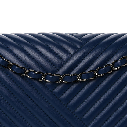 Chanel Lambskin Quilted Large CC Crossing Flap Navy 8 of 14