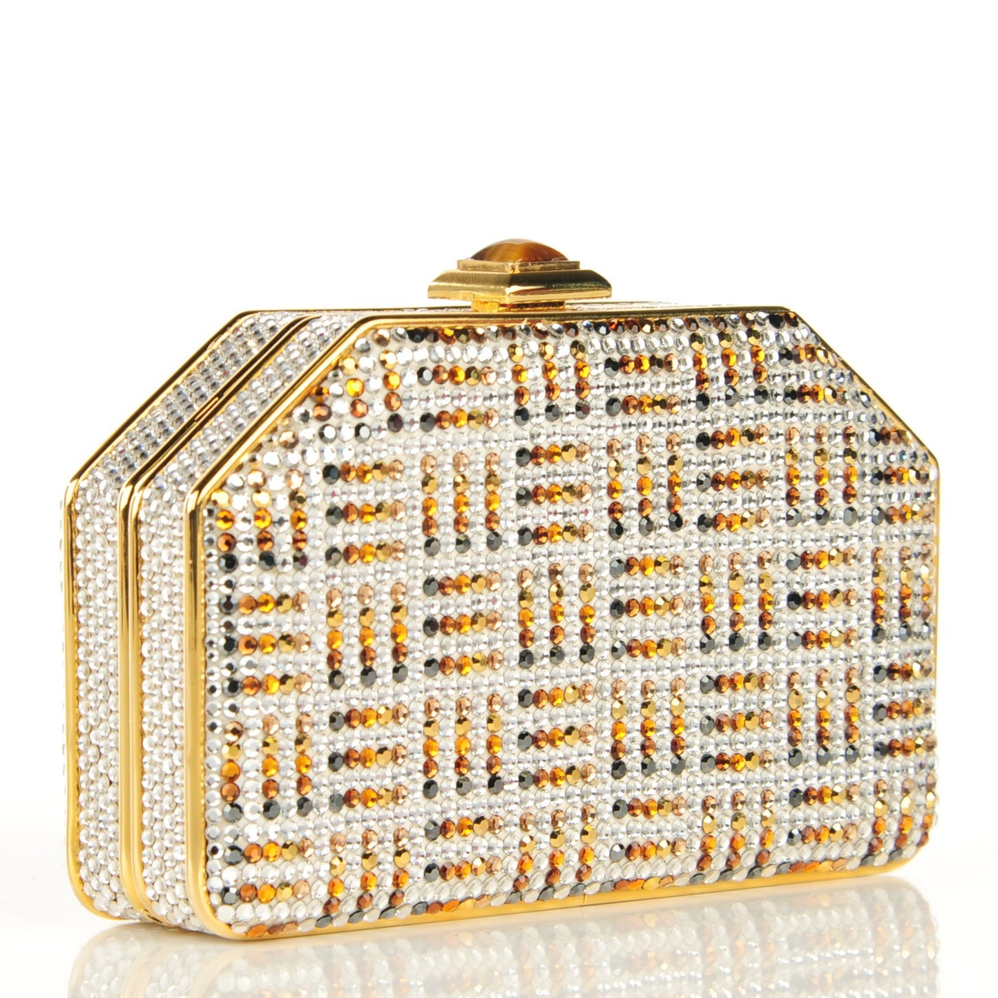 Crystal Minaudiere Clutch Multicolor