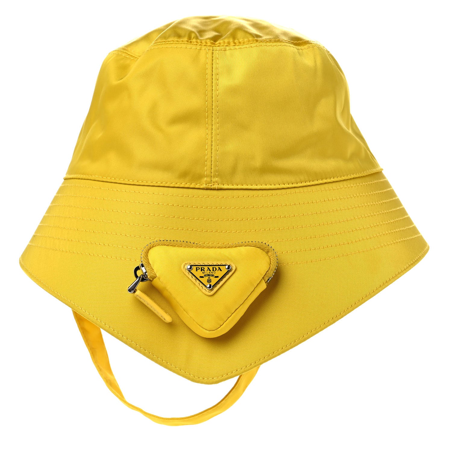 Prada Re-Nylon Mens Multifunctional Bucket Hat L Giallo 3 of 10