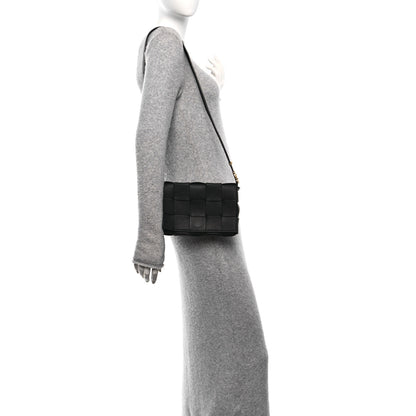 Bottega Veneta Grained Calfskin Maxi Intrecciato Cassette Crossbody Bag Black 2 of 9