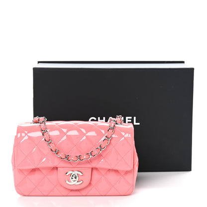 Chanel Patent Calfskin Quilted Mini Rectangular Flap Pink 11 of 11