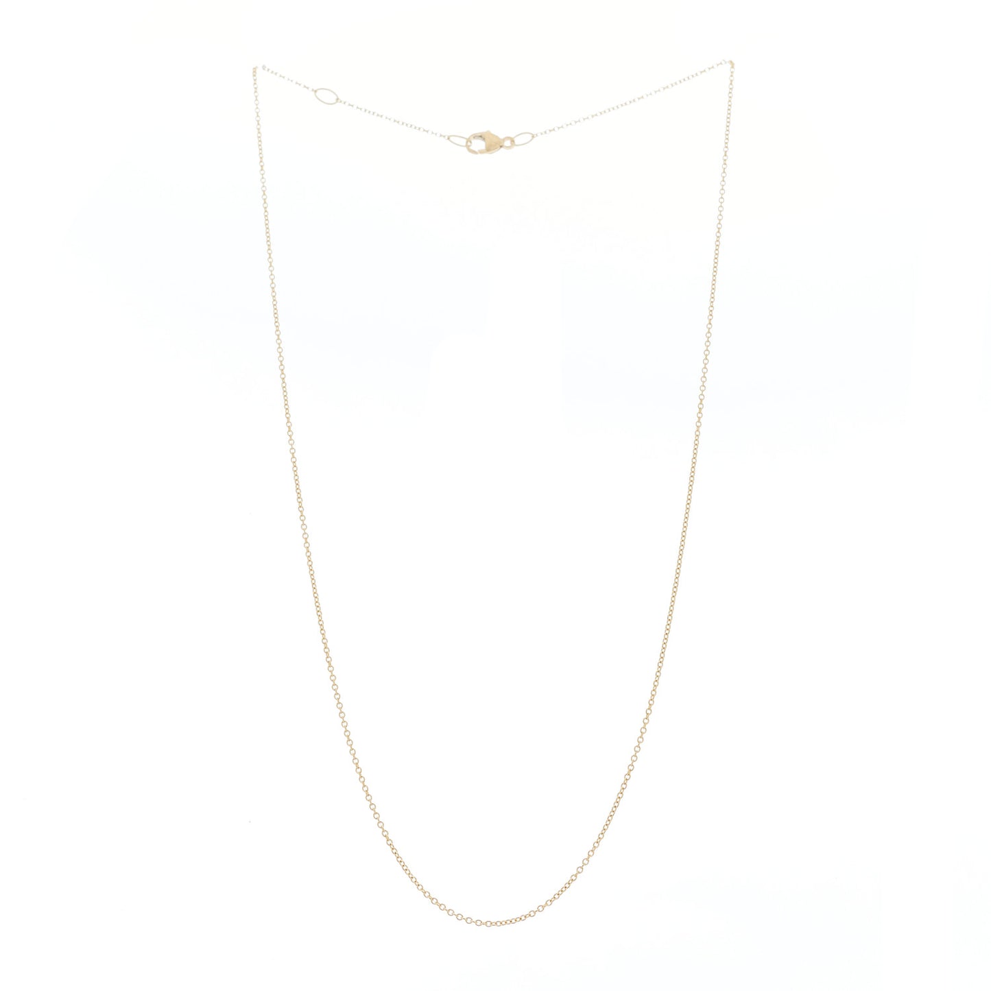 18K Yellow Gold 1mm Chain Necklace