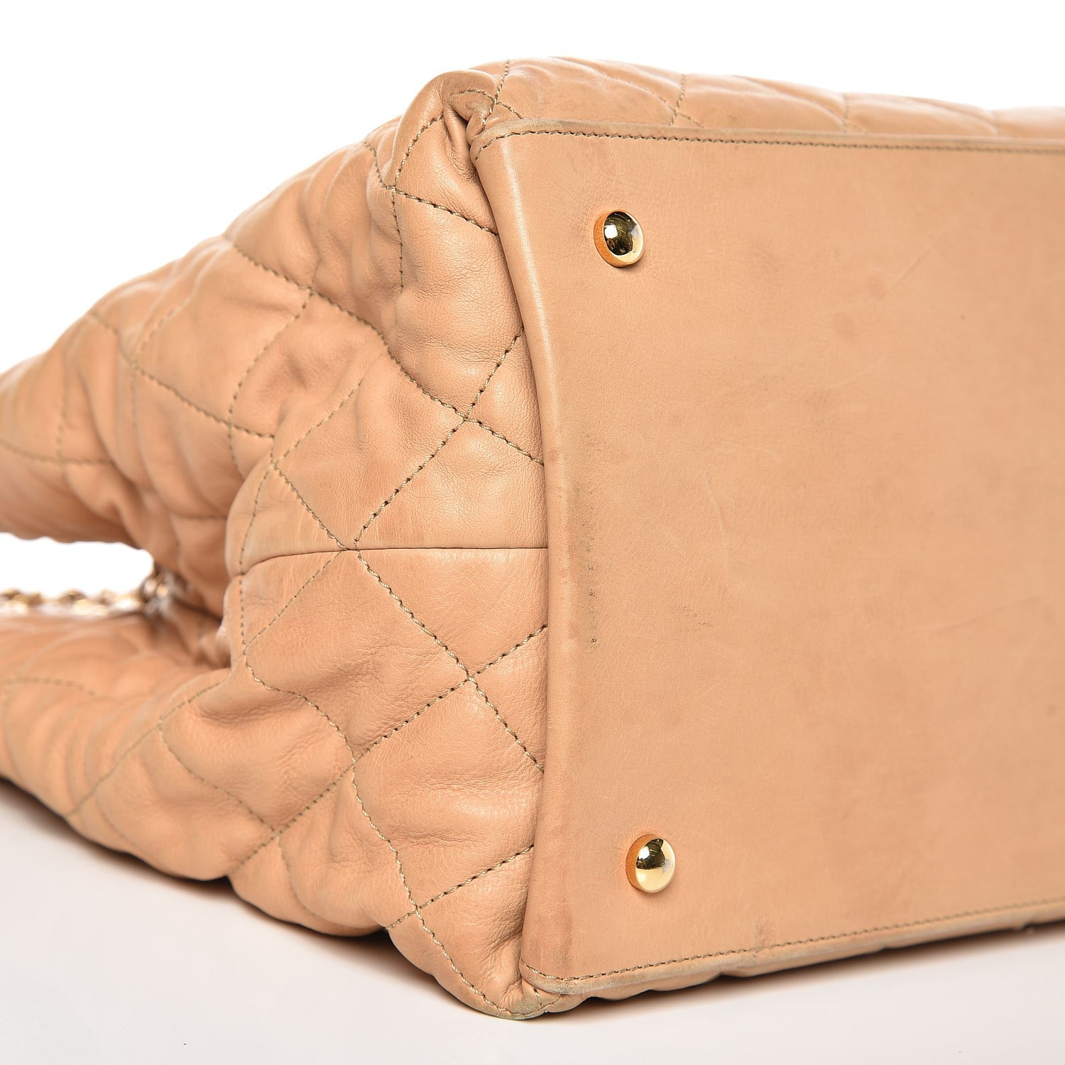 Chanel Calfskin Quilted Small Chain Me Tote Light Beige 8 of 10