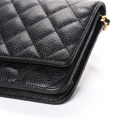 Chanel Caviar Quilted Wallet On Chain WOC Black 9 of 10