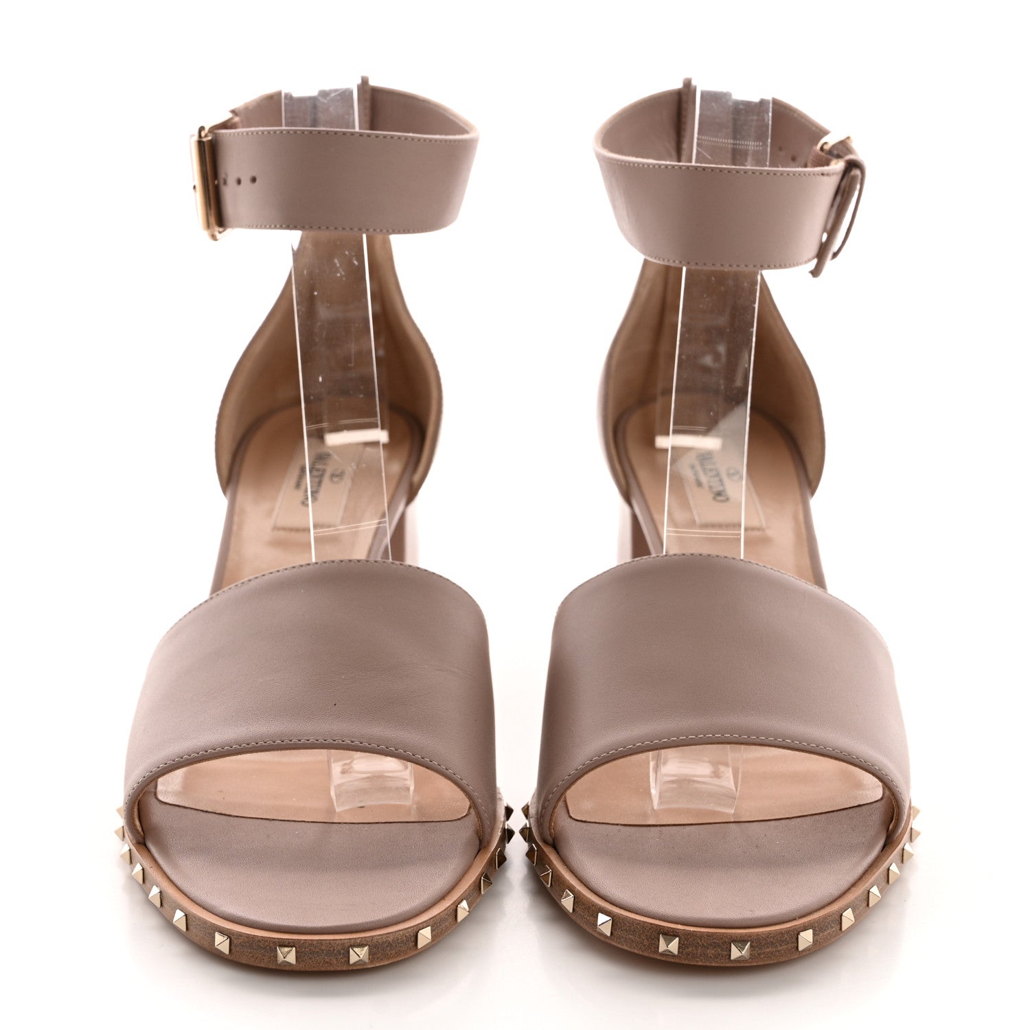 Valentino Garavani Nappa Soul Rockstud 65mm Sandals 40 Poudre 2 of 10