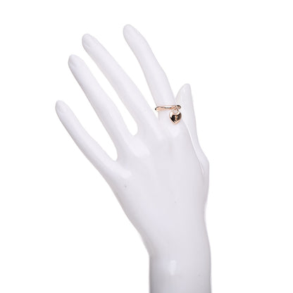 Tiffany 18K Rose Gold Heart Lock Charm Ring 50 5.25 2 of 5