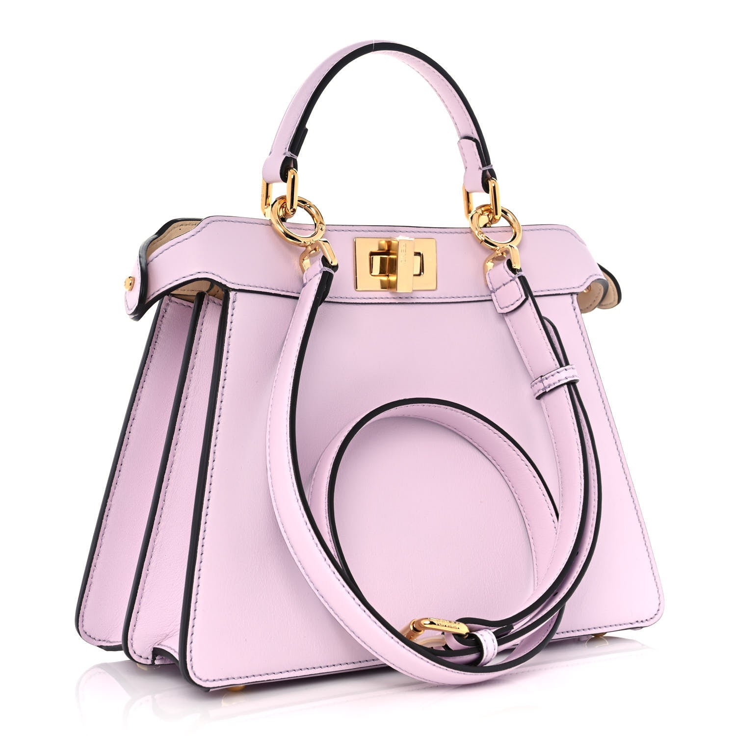 Fendi Vitello Seta Shiny Nappa Dancing Girls Inlay Small Peekaboo I SEE U Satchel Anemone Multicolor 2 of 8