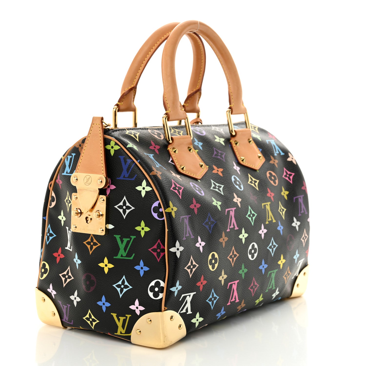 Louis Vuitton Monogram Multicolor Speedy 30 Black 3 of 10