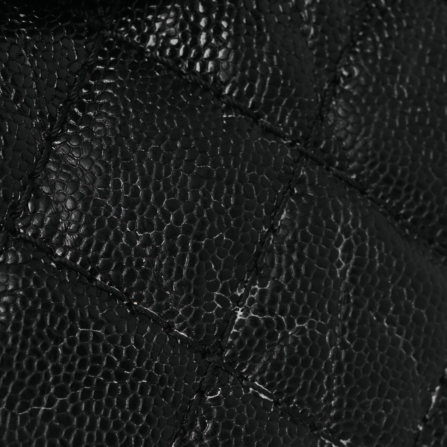 Chanel Crumpled Grained Calfskin Quilted Coco Pleats Clutch Black 11 of 12