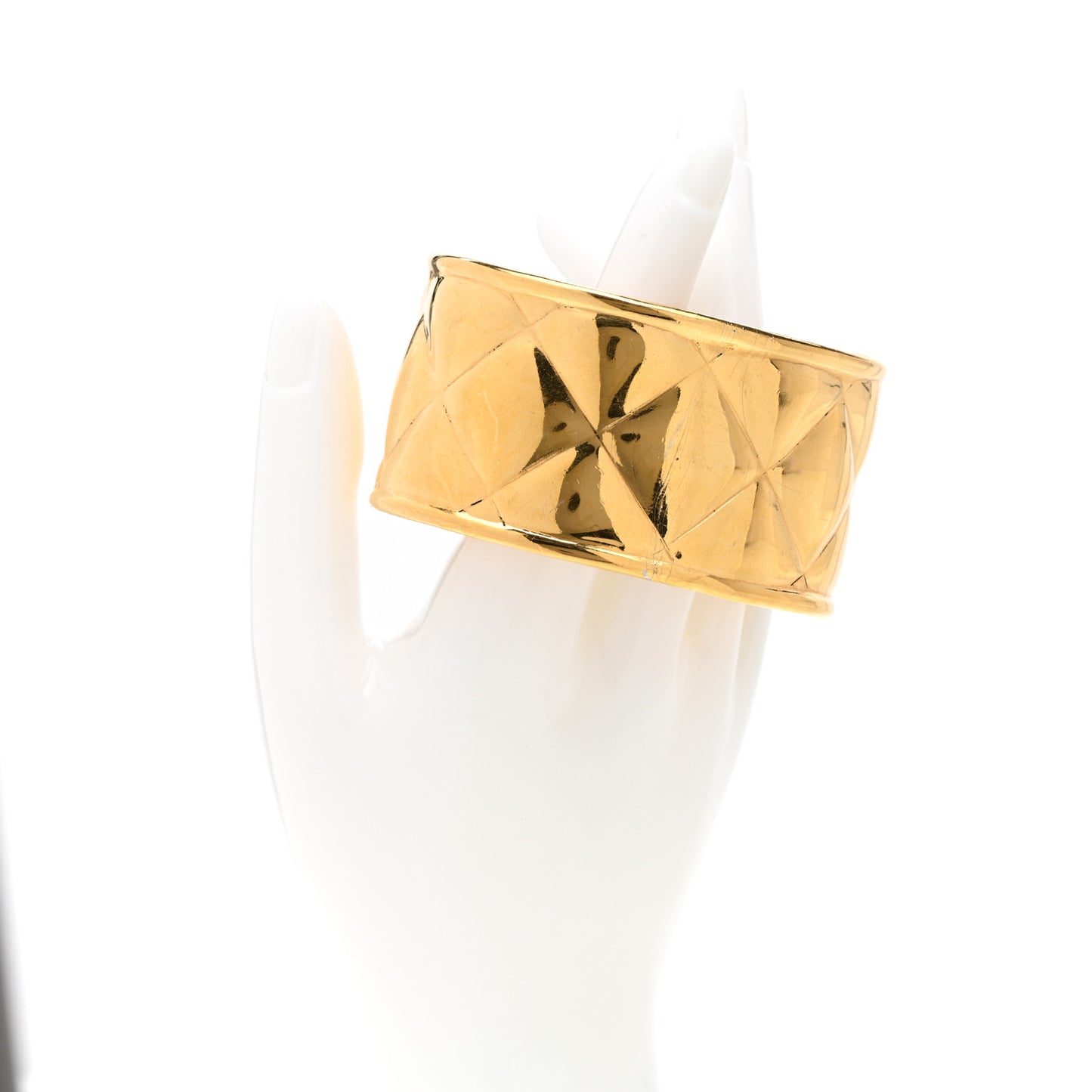 Metal Quilted CC Cuff Gold