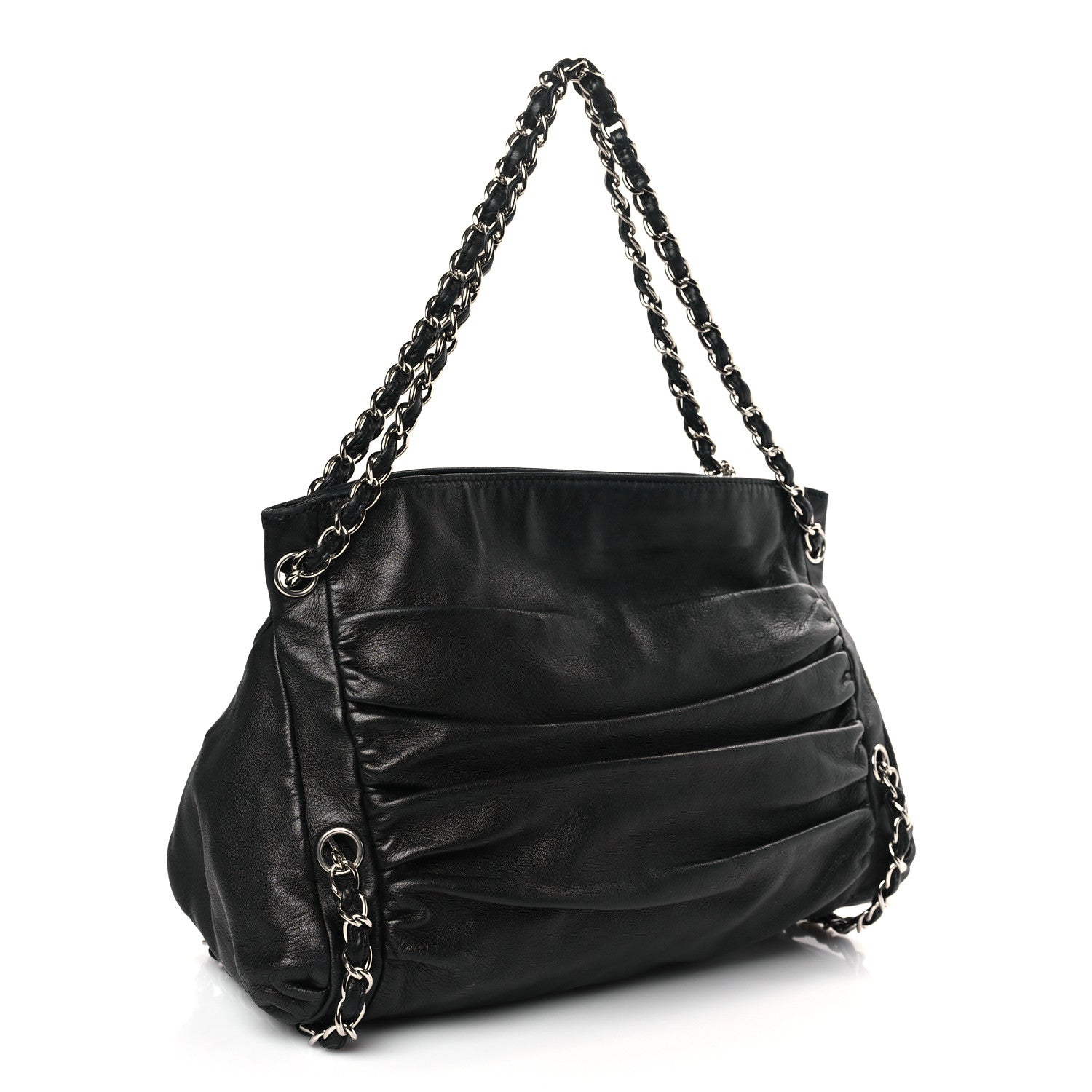 Chanel Lambskin Large Sharpei Shoulder Bag Black 3 of 9